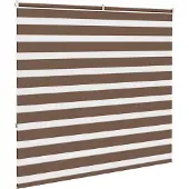 vidaXL Doppelrollo Braun 160x150 cm Stoffbreite 155,9 cm Polyester