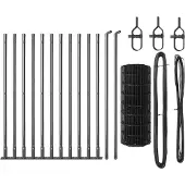 vidaXL Euro-Zaun mit Betonsockel 25 x 0,6 m PVC-beschichteter Stahl