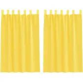 vidaXL Voile Vorhänge mit Stangentaschen 2 Stk. Gelb