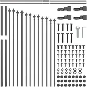 vidaXL Gartenzaun WOERDEN 8 stk. 170 x 140 cm Grau