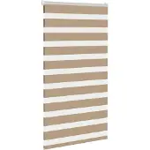 vidaXL Doppelrollo Sandbraun 70x150 cm Stoffbreite 65,9 cm Polyester