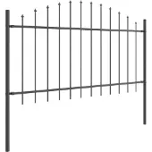 vidaXL Gartenzaun WOERDEN 5 Stk. 170 x 140 cm Grau
