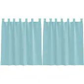 vidaXL Voile Vorhänge mit Schlaufen 2 Stk. Türkis 140x140 cm