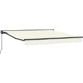 vidaXL Markisenrahmen Creme 350 x 250 cm Polyester mit PolyurethanBeschichtung