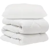 vidaXL Bettwäsche-Set mit Kissen 2 Stk. Weiß Mikrofaser