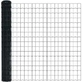 vidaXL Euro-Zaun mit Betonsockel 10 x 1,6 m PVC-beschichteter Stahl