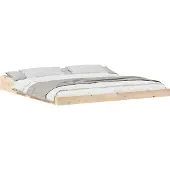 vidaXL Bettrahmen Braun 180 x 220 cm Massives Kiefernholz