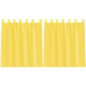 vidaXL Voile Vorhänge mit Schlaufen 2 Stk. Gelb 140x140 cm
