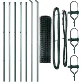 vidaXL Bodenmontierter Euro-Zaun 10 x 1,4 m PVC-beschichteter Stahl