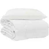 vidaXL Sommerdecke mit Kissen 2 Stk. Weiß Mikrofaser