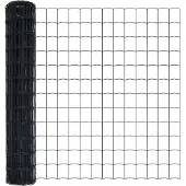 vidaXL Euro-Zaun mit Stacheln 25 x 1,2 m PVC-beschichteter Stahl Grau