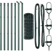 vidaXL Bodenmontierter Euro-Zaun 10 x 0,8 m PVC-beschichteter Stahl