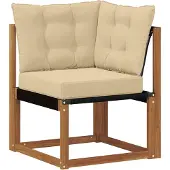vidaXL Outdoor-Sofagarnitur mit Kissen 4 pcs Natur und Beige