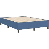vidaXL Plattformbettgestell Blau 140 x 190 cm Cordstoff