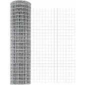 vidaXL Bodenmontierter Euro-Zaun 10 x 1 m Verzinkter Stahl Silber Netz