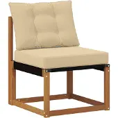 vidaXL Outdoor-Sofagarnitur mit Kissen 5 pcs Natur und Beige