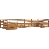 vidaXL Outdoor-Sofagarnitur 7 pcs Natur