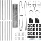 vidaXL Bodenmontierter Euro-Zaun 10 x 1,4 m Verzinkter Stahl Silber