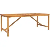 vidaXL Garten Essgruppe 9 Stk. Braun Massivholz Akazie