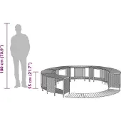 vidaXL Whirlpool-Umrandung Schwarz Poly-Rattan und Massivholz Akazie