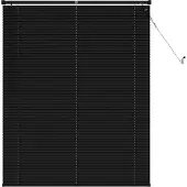 vidaXL Venetianer Jalousie Schwarz 150 x 110 cm PVC