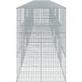 vidaXL Gabione mit Deckel 1000x100x150 cm Verzinktes Eisen