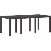 vidaXL Gartentisch Braun 200 x 100 x 73 cm Poly-Rattan