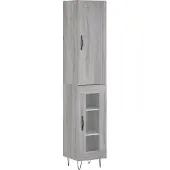 vidaXL Highboard Grau Sonoma 34,5x34x180 cm Holzwerkstoff