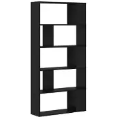 vidaXL Bücherregal Schwarz Eichen-Optik 80 x 24 x 159 cm Holzwerkstoff