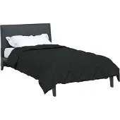 vidaXL Ganzjahresbettdecke Schwarz 135 x 220 cm Mikrofaser