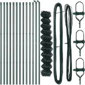 vidaXL Bodenmontierter Maschendrahtzaun 25 x 1,4 m Grün Netz