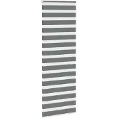vidaXL Doppelrollo Dunkelgrau 90x200 cm Stoffbreite 85,9 cm Polyester