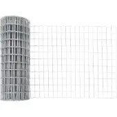 vidaXL Euro-Zaun mit Stacheln 25 x 0,4 m Verzinkter Stahl Silber Netz
