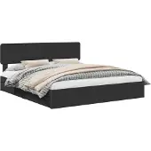 vidaXL Aufbewahrungsbett Schwarz 200 x 200 cm Holzwerkstoff