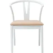 vidaXL Esszimmerstuhl 2 stk. Massives Gummiholz Weiß und Braun