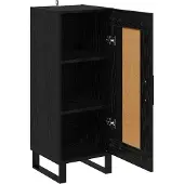 vidaXL Sideboard Schwarz Eichen-Optik 34,5 x 34 x 90 cm