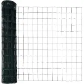 vidaXL Bodenmontierter Euro-Zaun 25 x 1 m PVC-beschichteter Stahl Grün