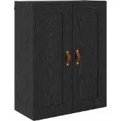 vidaXL Wandschrank Schwarz Eichen-Optik 69,5 x 34 x 90 cm