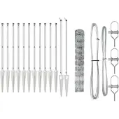 vidaXL Schweißdrahtzaun mit Spikes 25 x 1 m Verzinkter Stahl Silber