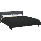 vidaXL Winterbettdecke 220 x 240 cm 450 g/m² Schwarz und Taupe