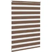 vidaXL Doppelrollo Braun 110x100 cm Stoffbreite 105,9 cm Polyester