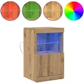 vidaXL LED-Sideboard Artisan-Eiche 41 x 37 x 67 cm Holzwerkstoff