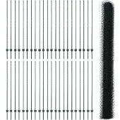 vidaXL Sechseckzaun mit Pfosten 100 x 1,6 m PVC-beschichteter Stahl