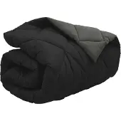 vidaXL Winterbettdecke 135 x 220 cm 450 g/m² Schwarz und Anthrazit