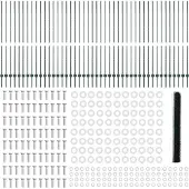 vidaXL Sechseckzaun mit Pfosten 100 x 1,6 m PVC-beschichteter Stahl