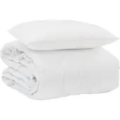 vidaXL Sommerdecke mit Kissen 2 Stk. Weiß Mikrofaser