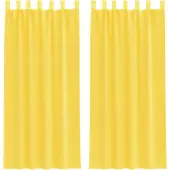 vidaXL Voile Vorhänge mit Schlaufen 2 Stk. Gelb 140x245 cm