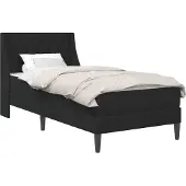 vidaXL Bettgestell mit Matratze mit Matratze Schwarz 90 x 190 cm Samt