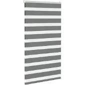 vidaXL Doppelrollo Dunkelgrau 80x100 cm Stoffbreite 75,9 cm Polyester