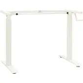 vidaXL Schreibtisch Weiß und Natur 120 x 60 cm Massivholz Eiche